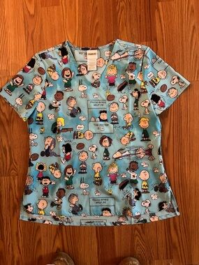 Like new size small Peanuts Snoopy scrub top